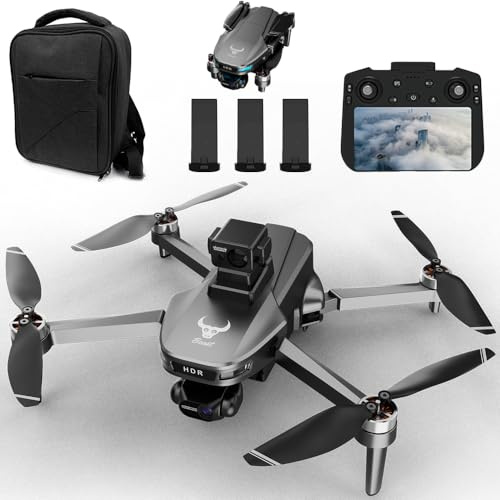 Drone SG109MAX2 con fotocamera 4K Per Adulti, Stabilizzazione Gimbal a 3 Assi, Trasmissione Video Fino a 3 km, Schermo da 6,5 Pollici, Drone Professionale, Autonomia di volo di 90 Minuti, 3 Batterie
