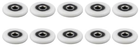 Rouleau de porte de douche en ABS | Roues à roulettes for porte coulissante de salle de bain, 10 pièces, 23mm/25mm/27mm(27mm)