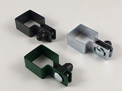 Lot de 3 colliers de serrage carrés - 50 x 50 mm - Vert - Pour fil de 5 mm de diamètre