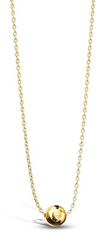 beyoutifulthings Hals-Kette Kugel-Anhänger 8mm Damen-Halskette Schmuck Collier Edelstahl Gold 440mm