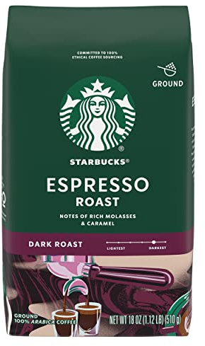 Dark Roast Ground Coffee — Espresso Roast — 100% Arabica — 1 bag (18 oz.)