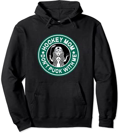 Hockey Mom Funny Don't Puck With Me Team Mom Pullover Hoodie