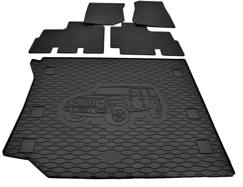 Mattenprofis Gummimatten+Kofferraum Set kompatibel mit Jeep Wrangler III JK
