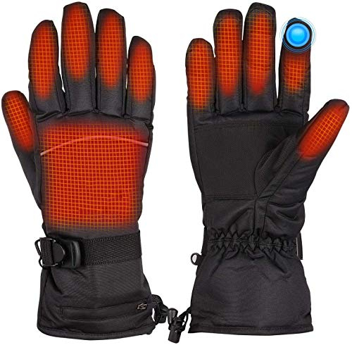 Beheizte Handschuhe für Männer und Frauen – elektrische Heizhandschuhe, heiße Handwärmer für Winter Outdoor-Sport, wasserdichte & Touchscreen warme Handhandschuhe
