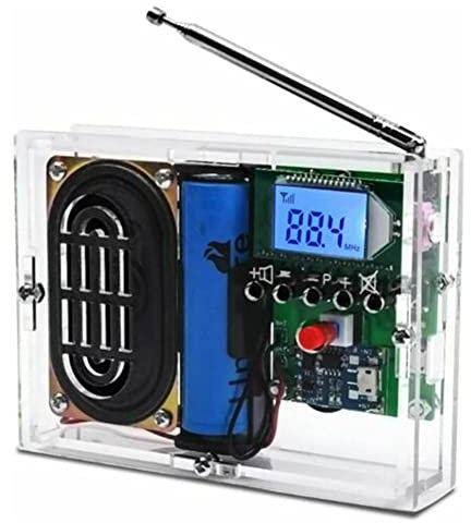Kit récepteur radio FM à monter soi-même – Radio numérique 76 MHz-108 MHz réglable récepteur sans fil haut-parleur pour soudure apprentissage et éducation familiale adulte débutant