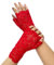 bmactosh Damen Spitzenhandschuhe Fingerlose Blumenhandschuhe Hochzeit Party Kostüm Zubehör, Rot/Ausflug, einfarbig (Getaway Solids), Einheitsgröße