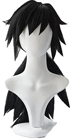 Wig For kimetsu no yaiba Nezuko Tanjirou Agatsuma Zenitsu Tomioka Giyuu Inosuke Cosplay Wigs Earrings Mask OneSize E