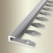 PROVISTON | Einfassprofil | Breite: 30 mm | Höhe: 5 mm | Länge: 2500 mm | Aluminium eloxiert | Biegbares Profil | Glatt | Silber | Offen Gestanzt