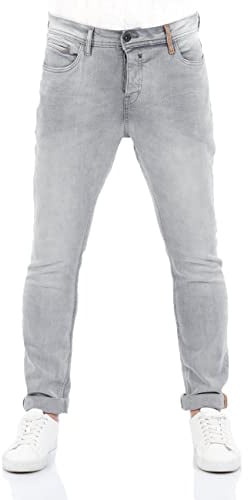 riverso Jeans Herren Stretch Tapered Fit RIVToni Jeanshose Hose Denim, Farbe:Grey Denim (G113), Größe:29W / 34L