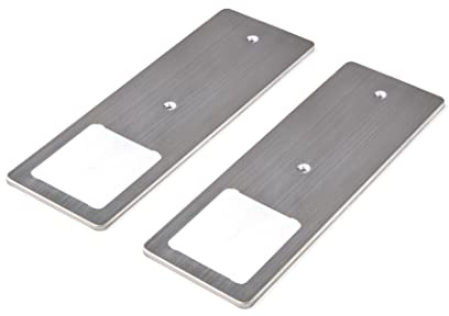 kalb | LED Unterbauleuchten Edelstahl gebürstet 5W- sehr flache Küchenleuchte Einbaustrahler Einbauspot, Auswahl:2er Set warmweiss