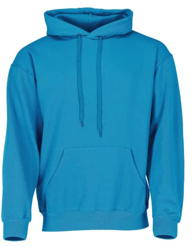 Fruit of the Loom Classic Kapuzen-Sweat + GRATIS MyShirt Stoffbeutel, Farbe:azurblau + GRATIS MyShirt Stoffbeutel, Größe:M