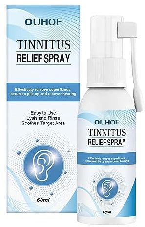 Rianpesn Gotas para aliviar el zumbido en los oídos | Retire la incomodidad Esencia Limpiadora los oídos Spray - Espray Limpieza Seguro y Efectivo para el Cuidado del oído 60 l