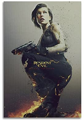 VZRSQZK Resident Evil Filmprotagonisten-Poster, dekoratives Gemälde, Leinwand-Wandposter und Kunstdruck, modernes Familienschlafzimmer-Dekor-Poster, 20 x 30 cm
