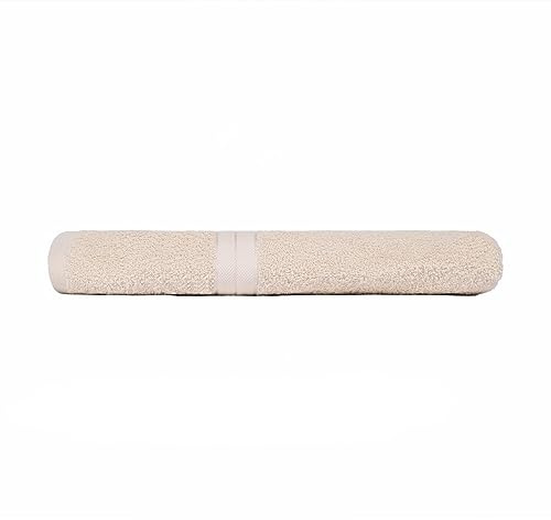Brentfords Hand Towels, 100% Cotton Bathroom Towels Super Absorbent Quick Drying Hand Towels for Kitchen Bathroom, Beige 50 x 80cm