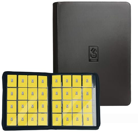 PRO365 1000+ Sammelkartenbinder | 16 Pocket Side-Load Sleeves Sammelkarten Portfolio | Langfristiger Binder | Binder für Sport/Comic/Anime Sammelkarten (nur schwarzer Bindemittel)