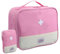 Focenat 2 Stück Medikament Tasche, Reiseapotheke Tasche Leer, Erste Hilfe Tasche, Medizin Aufbewahrungstasche, Medikamententasche Rosa, Medizintasche Wasserdicht für Zuhause, Büro, Outdoor, Reisen