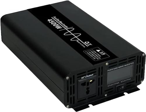 kubeier Inversor 3000W 3500W 4500W 7000W 10000W DC 12V 24V 48V 60V a AC 220V 230V Onda Sinusoidal Pura, Convertidor de Voltaje con Toma para Inversor de Energía Solar Fuera De La Red,4500W-12Vto220V