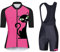 UGLY FROG 24H Completo Ciclismo Damen Estivo, Traspirante ed Elastico Magliette e Pantaloncini Maniche Corte con Salopette Ciclismo con Cuscino Imbottito in Schiuma Abbigliamento MTB