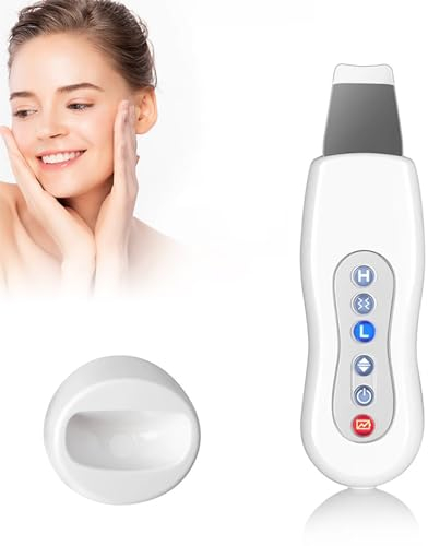 iksvmsis Espátula Ultrasonica Facial Profesional, Limpiador Ultrasónico Facial, Peeling Ultrasonico Facial Profesional, Espatula Ultrasonica para Limpieza Profunda Y Cuidar La Piel