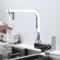 Grifo Cocina 3 Vias Osmosis Plegable Giratorio a 360° Latón Grifo Abatible 3 Vias-Cromo