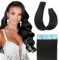 Tape Extensions Echthaar Extensions Echthaar Tape In Extensions Echthaar 40 cm 40g Remy HaarverläNgerung Echthaar Invisible Seidig Gerade Skin Weft 20pcs Natürliches Schwarz