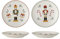 Bloomingville Set 2 Piatti da tavola Jolly con decorazione Soldatino Schiaccianoci Natale in gres Ø16 cm