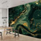3D Effect Photo Wallpaper Marble Gold Dark Green 250x175 cm Mural Panoramic Wall Tapestry Large Photo Wallpaper Mural Bedroom Eco-Friendly Wallpaper Decoration