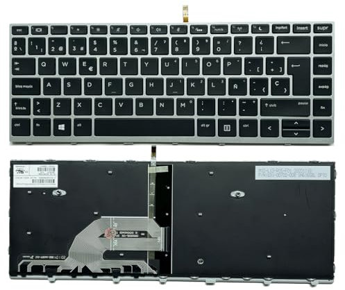 Teclado de portátil para Notebook HP Probook 430 G5 440 G5 445 G5 640 G4 640 G5 645 G4 645 G5 SG-87710-40A SN6165BL SN6165 con retroiluminación y Marco Diseño en español