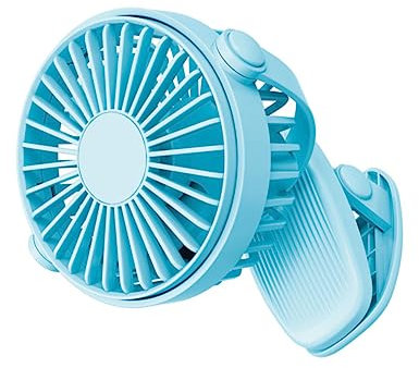 Abaodam Cart Fan Clip on Fan Stroller Fan Low Noise Fan Hiking Fan Stable Speed Fan Mini Table Fan Small Travel Fan Misting Fan Portable Fan Stroller Desk Fan Personal Fan Plastic Blue
