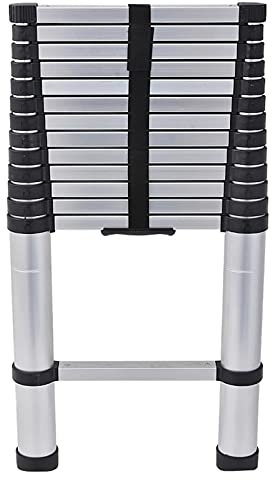 Scala telescopica in alluminio, 8 m, per camper, casa, lavoro all'aperto, carico 150 kg, dimensioni 1,8 m