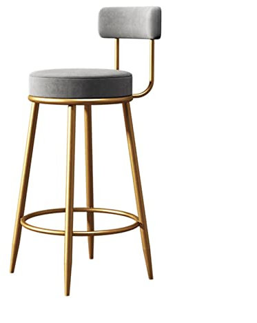 DIANXI Barhocker Barhocker Modernes Metall Home Barhocker Bar Golden High Barhocker Rückenlehne Restaurant Küche Schmiedeeisen Barhocker Barstühle(F)