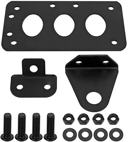 Motorrad-Kennzeichenhalterung, seitlich montierter Tag-Kennzeichenhalter, seitliche Kennzeichenhalterung, 3/4 Zoll, für Fatboy Iron 883, passend für die meisten Fahrräder und (Schwarz)