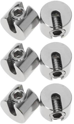 MUCKLILY 6stücke Edelstahl Seilklemme Edelstahl Drahtseilclip Für Garten Kabelgitter Und Metallgitter Hochpräzise Rostfrei Und Stabil Einfache Anwendung Und Langlebige Qualität