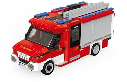 Bluebrixx Pro Ziegler MLF Z-Cab – Klemmbaustein-Set – Artikel-Nr. 107935 – Feuerwehr - Bestehend aus 2616 Bauelementen – Kompatibel mit Klemmbausteinen Anderer Hersteller
