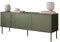 Mirjan24 TV-Lowboard Toderko 150 3D mit 3 Türen, 3 Schrankfächer, Metallfüße, Push to Open, Fernsehschrank, Fernsehtisch, TV Schrank TV Bank (Grün)