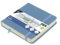 Skizzenbuch Kangaro 12x12cm Sky Blue PU Hardcover 80 Blatt 140 Gramm cremefarbenes Papier mit Gummiband und Band