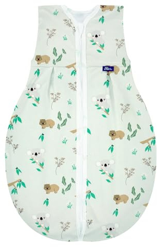 Alvi Baby Kugelschlafsack Molton Exklusiv Baumwolle - Babyschlafsack atmungsaktiv Ganzjahr, Schlafsack Baby sicher ohne Decke, Kugelschlafsack Strampelsack Neugeborene & Kleinkind