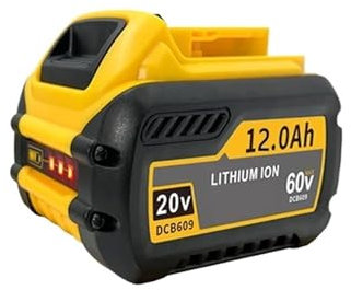 18,000mAh Li-ion Battery Compatible With DeWalt 20V/60V MAX Tools (DCB609, 205, DCB606), Replacement For Flexvolt DCB547-XJ & 20V MAX Chargers, Cordless Power Tool Pack(60V 1PCS 12.0AH)