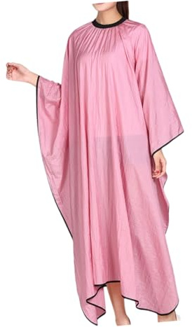 CTIRCHIU Mantello Da Barbiere e Da Parrucchiere Rosa Per Taglio Chioma Tessuto Leggero e Resistente Per Adulti Uso Professionale e Domestico