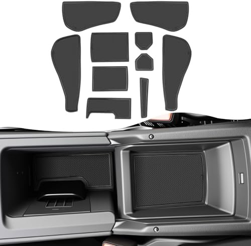 SXCY for 2025 VW Tiguan Accessories Cup Holder Inserts Liner 2025 Tiguan Door Slot Mats for 2025 Volkswagen Tiguan Accessories Center Console Liners Waterproof Anti-dust Anti-Slip Mats(Black)