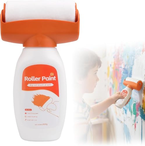 Wandfarbe Ausbessern Weiß 500g, Ausbesserungsfarbe Wandfarbe Weiss Roller, Ausbesserungsfarbe für Wände,Weiße Farbe Wand Ausbessern Roller für Graffiti Kratzer und Beschädigte Wände