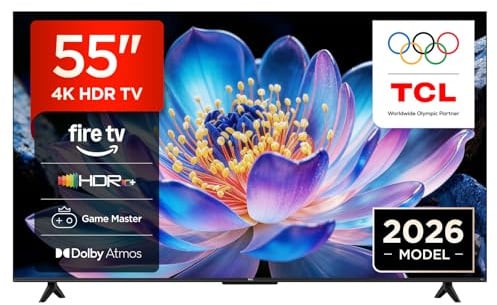 TCL 55V6D – Smart TV 4K HDR10+ da 55 con Fire TV e Dolby Atmos | DTS:X, Game Master, Motion Clarity, Apple AirPlay 2, Press & Ask Alexa