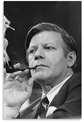 ECGRLNV Kunstwerk Malerei Leinwanddrucke 50 * 70cm Helmut Schmidt Poster Canvas Wall Art Room Pictures for Bedroom Gifts Decor Senza Cornice