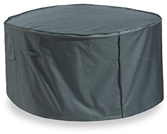 Lumaland Abdeckung für Gartentisch 127 x 66 cm robuste Schutzhülle für Gartenmöbel Oxford 600D 280 g/m² Wasserdicht Witterungsbeständig Winterfest in Grün/Grau