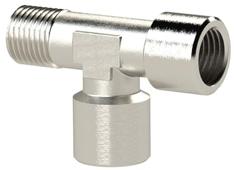 RIEGLER 112780-N 254.71 T-Stück, innen/innen/außen, G/R 1/8, SW 10, Messing vernickelt, 1Stk