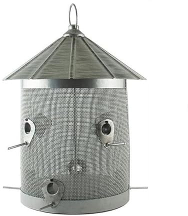 Woodlink Combo Seed Feeder Silo w/Perches, Gray, 14.5 H