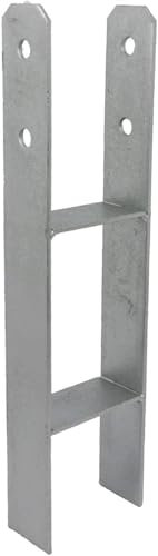 GeZu Impex® H-Anker 101 x 400 mm Pfostenträger Pfostenschuh Pfostenanker H-Form