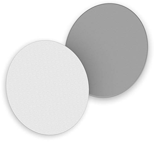 itenga 40x Bierdeckel Untersetzer aus Pappe Blanko Grau Weiß rund, Ø 10,7 cm I ideal als Untersetzer bei Anlässen und Festlichkeiten oder zum Basteln