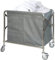 Nisorpa Laundry Trolley on Wheels, 350L Laundry Cart Large Folding Laundry Cart Collapsible Hotel Laundry Hamper Heavy Duty Laundry Basket Rolling Stainless Steel Commercial Laundry Trolley