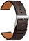 TStrap Leder Uhrenarmband 18mm - Weich Braun Quick Release Uhrenarmbänder Ersatz Schnellverschluss - Sport Uhrenarmband für Herren Damen - Smartwatches Armband Haspe Schließe - 19mm 20mm 21mm 22mm